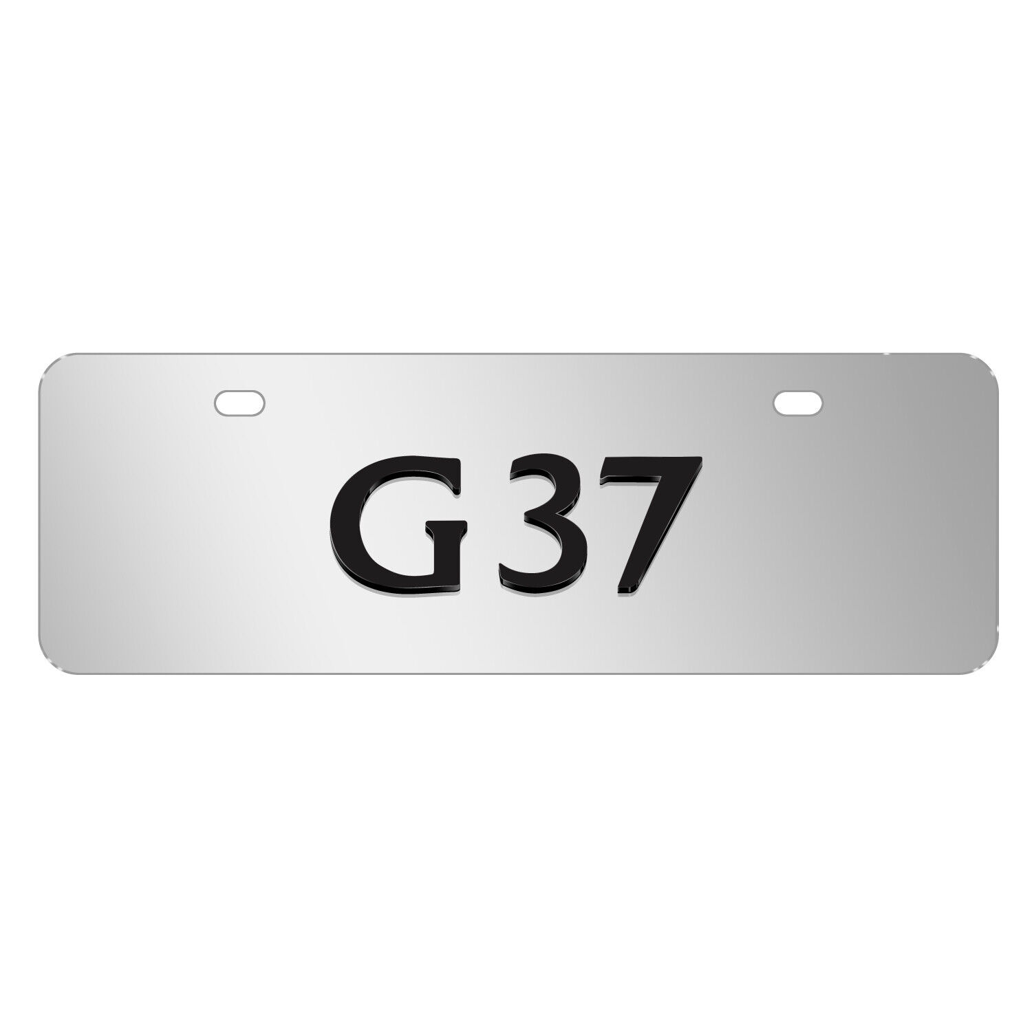 INFINITI G37 Name in 3D European Look Half-Size Brush Metal License Plate