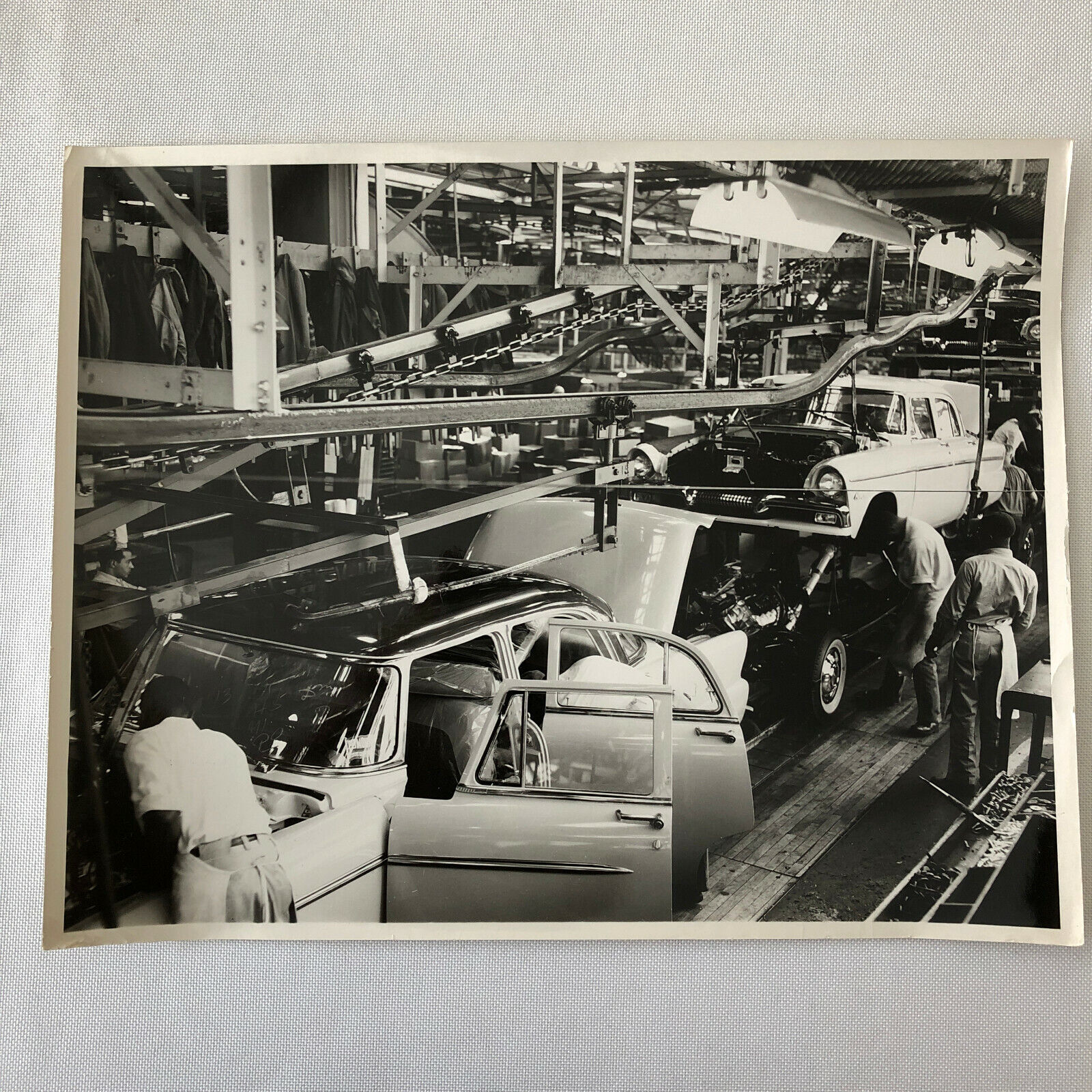 Vintage Chrysler Factory Assembly Line Photo Photograph Print 