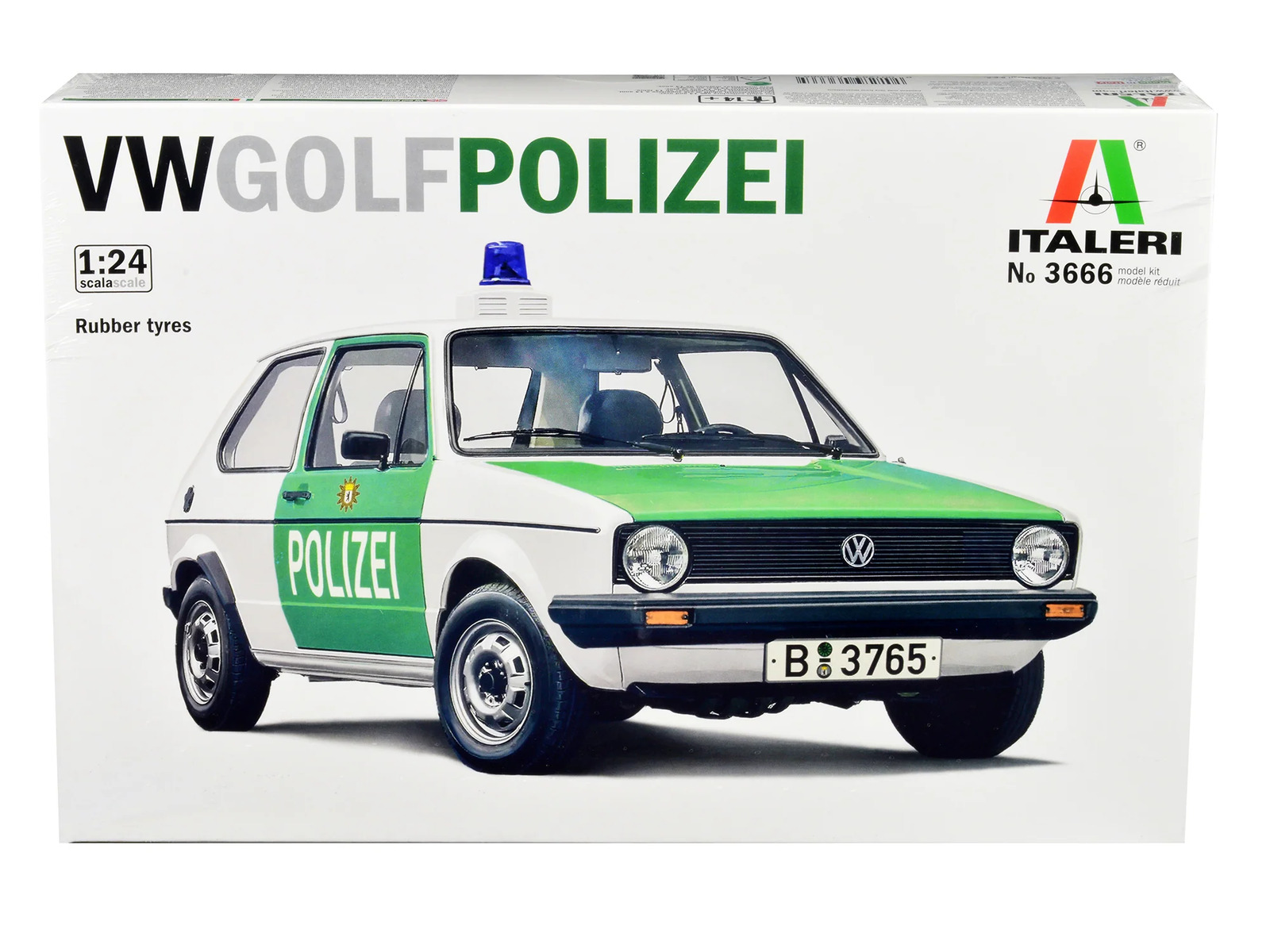 Skill Model Kit 1978 Volkswagen Golf Berlin Polizei Police Department 1/24 Scale