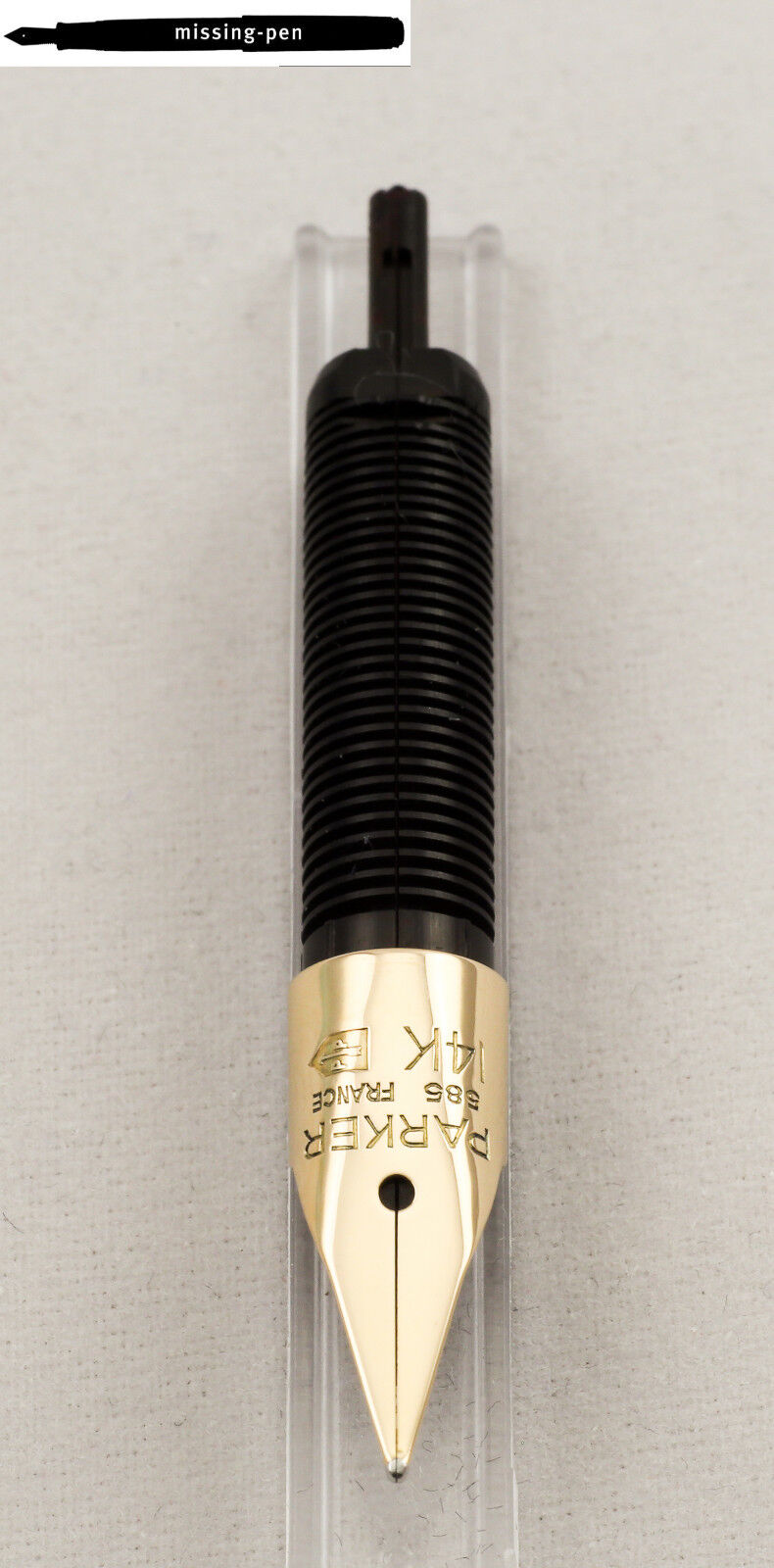 very rare Parker 75 14 C. / 585 gold nib section (THICK- fits in MK3)