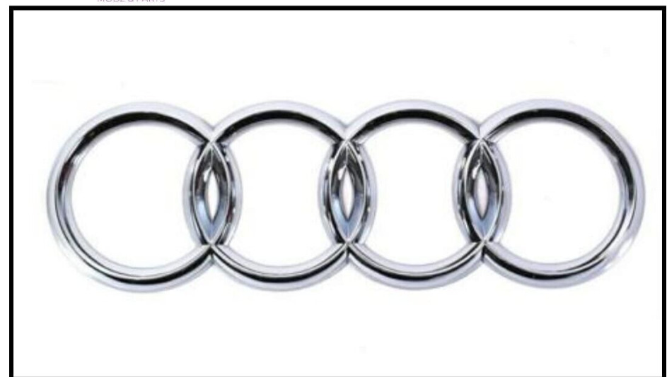 Fits Audi Chrome Sliver Front Grille Badge Rings Logo Emblem 250mm* 85mm TT MKII