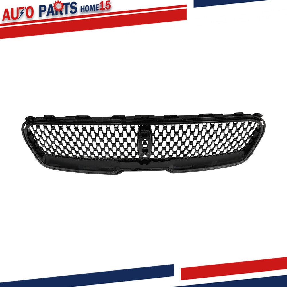Front Upper Grille W/Camera Hole Black For Lincoln Continental Sedan 2017-2020