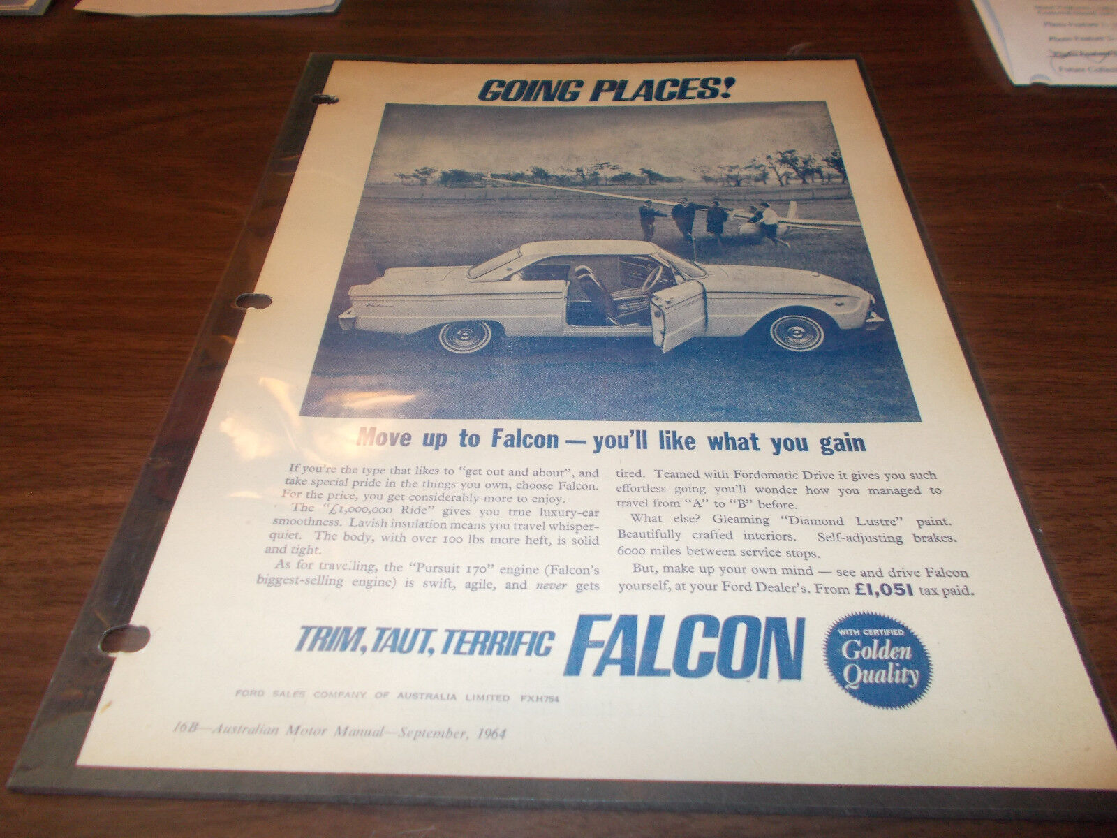 1963/64 Ford Falcon Australian Magazine ADs - 2 Different ADs for one Price