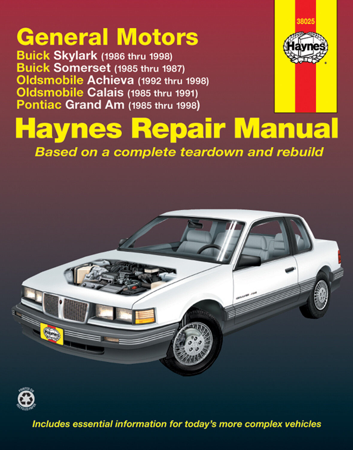 Haynes Repair Manual 38025 General Motors Buick Oldsmobile Pontiac