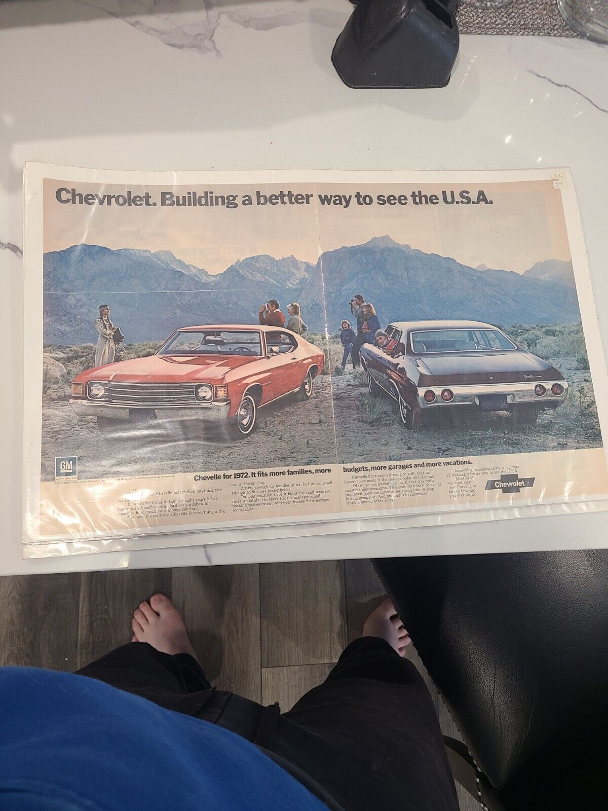 Original 1968-1972 Chevrolet Chevelle / Monte Carlo Magazine Double Page Ads LOT