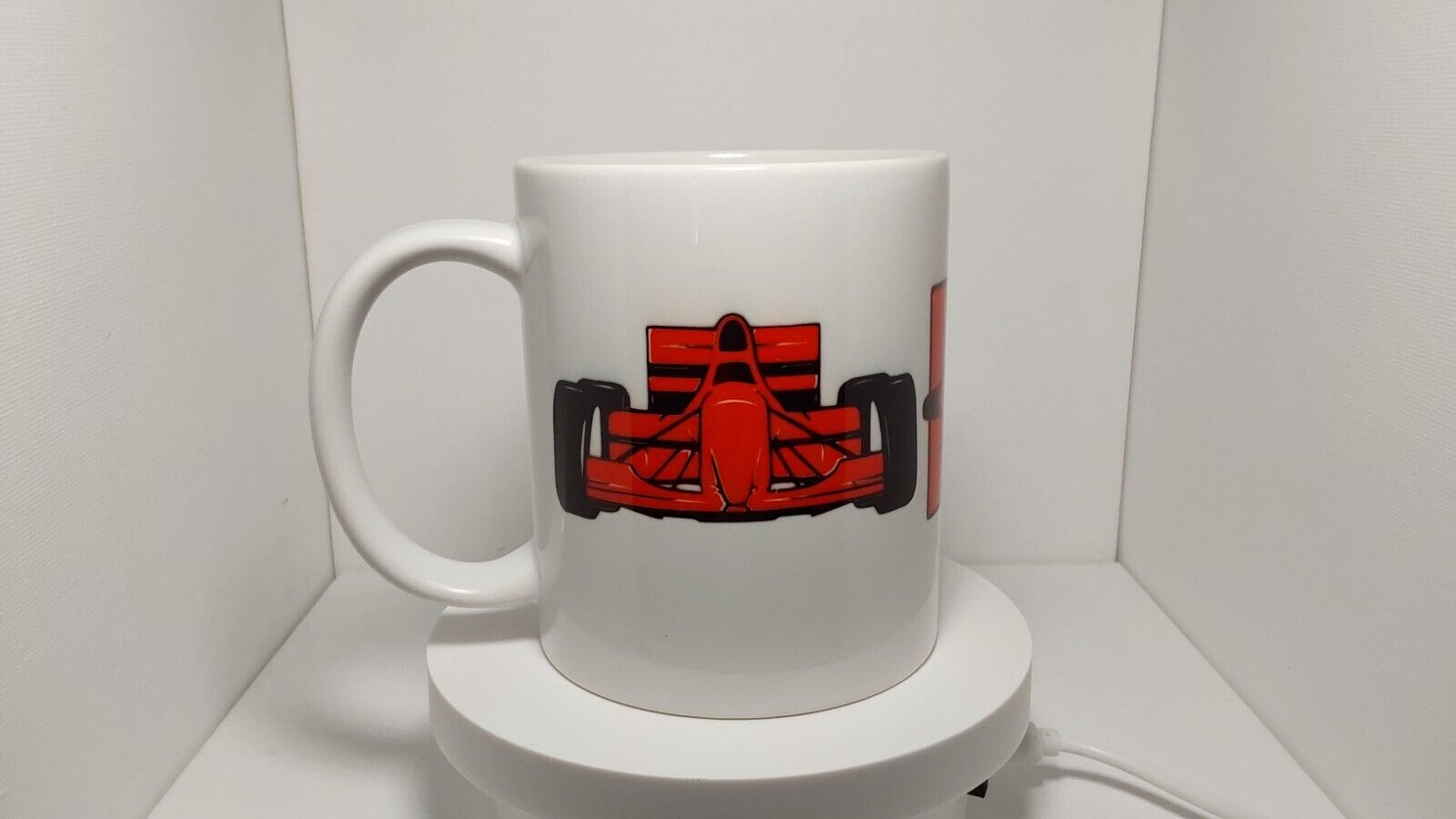 Handmade Indy racing red and black mug. Perfect for any open wheel race fan Indy