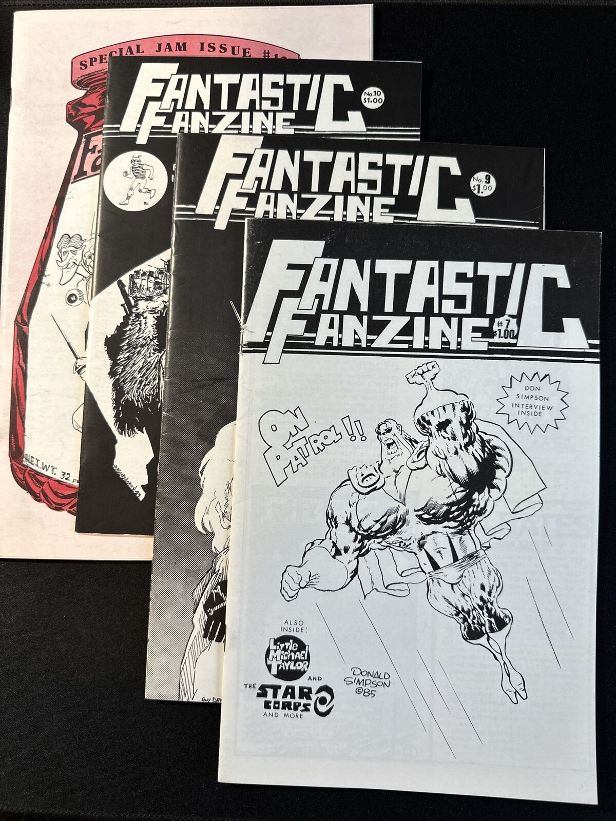 FANTASTIC FANZINE #7 9 10 12 Lot Run volume 1 Fanzine 1985 Fantasy Unlimited FVF