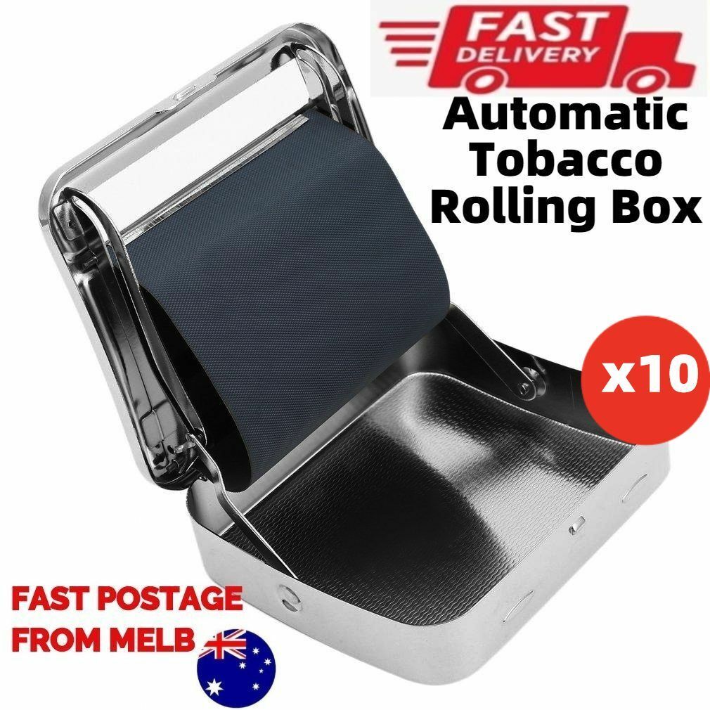 10x Lot Metal Automatic Cigarette Tobacco Roller Roll Machine Box Case Maker Tin