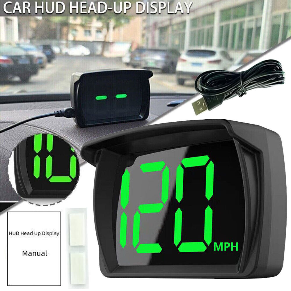 Universal Car Digital GPS Speedo Speed MPH HUD Head Up Display Speedometer Part