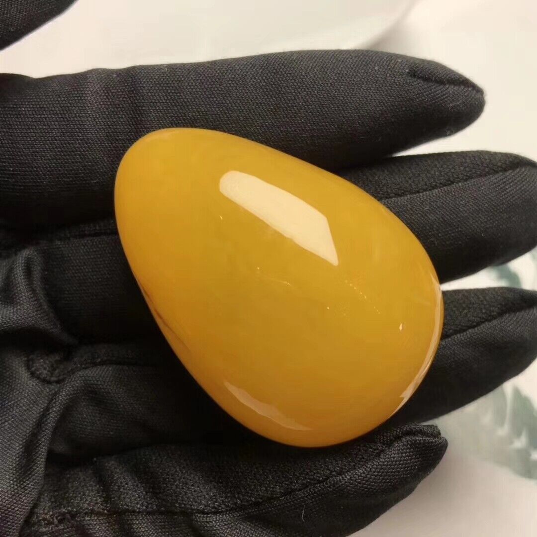 Genuine Natural Amber Yellow Gemstone Healing Big Women Pendant 44x31x12mm AAAA