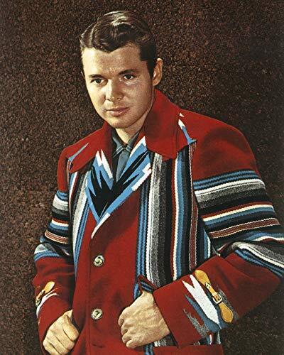 Audie Murphy cool pose in colorful Mexican style jacket 24x30 Poster