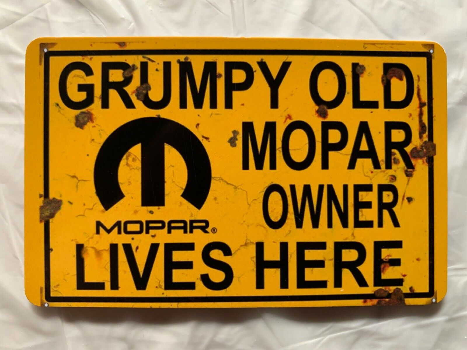 Grumpy Old Mopar Owner Lives Here Magnet Muscle Car Hot Rod Dodge Plymouth Jeep