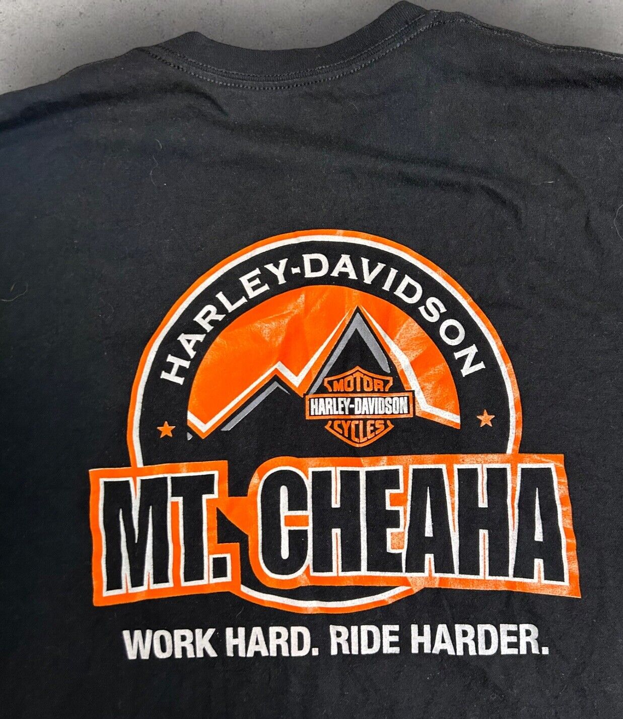 Mt. Cheaha Harley Davidson Black T-shirt Adult Fits XL Motorcycle