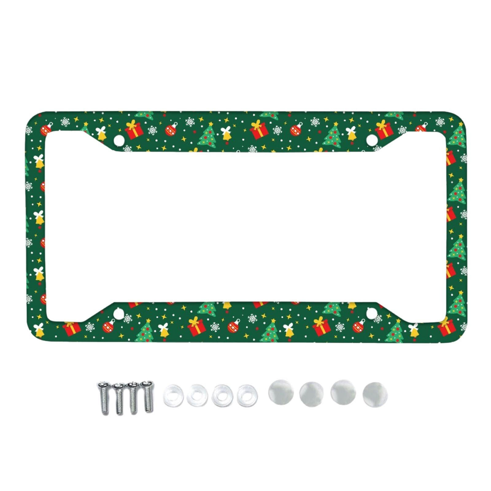 Decorative License Plate Holder Colorful Frame Christmas Car Universal Accessory