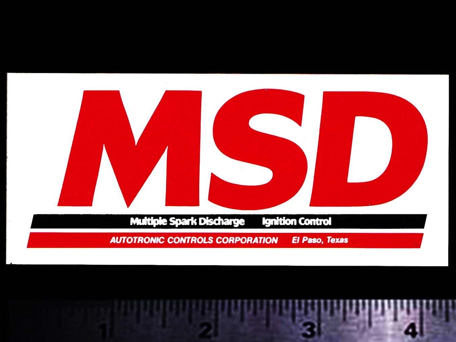 MSD Multiple Spark Discharge Ignition - Original Vintage Racing Decal/Sticker 