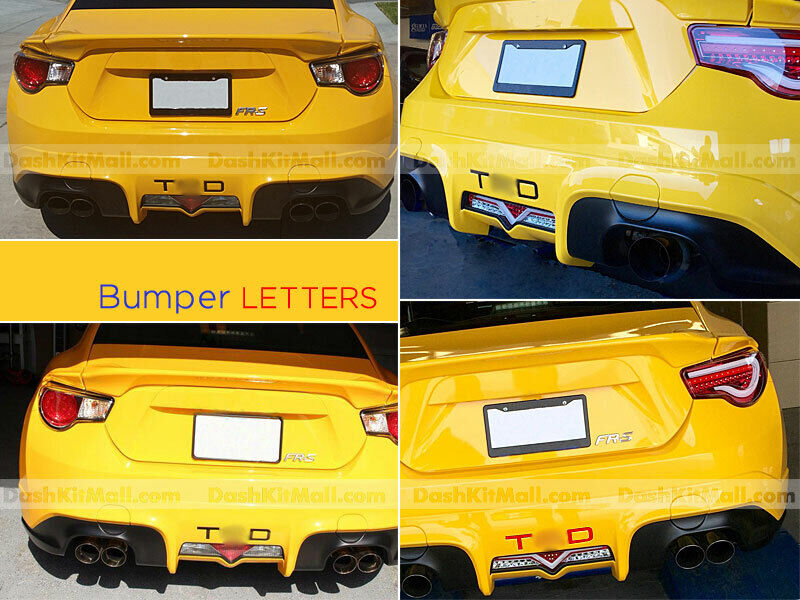 DKM | REAR BUMPER LETTERS DARK CHROME FOR SCION FR-S TRD 2015-2019 NOT DECALS