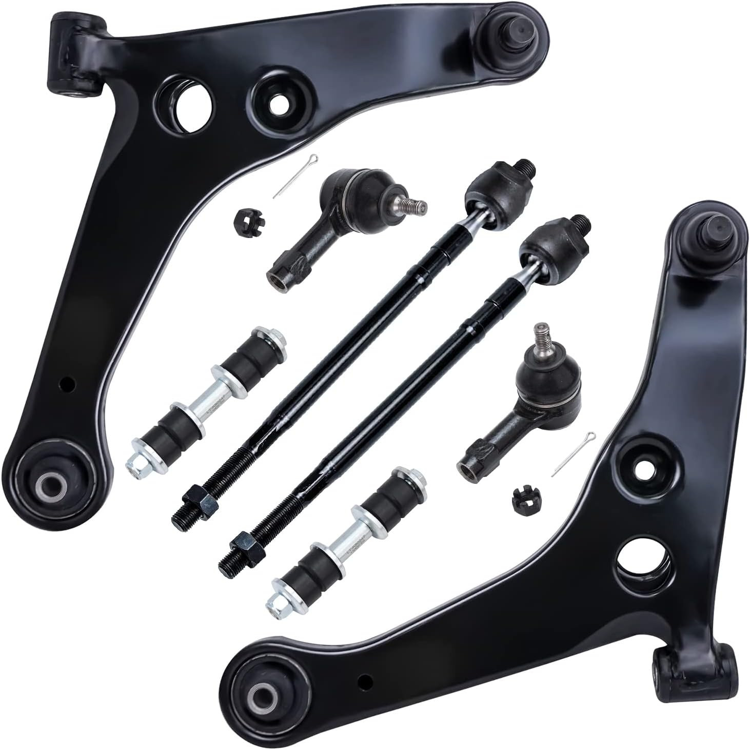 - Front Lower Control Arm W/Ball Joint, Sway Bars Tie Rods for 2002-2007 Mitsubi