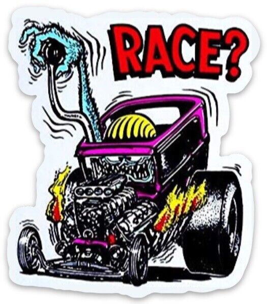 Rat Fink Race? Hot Rod Custom MAGNET Muscle Car Vintage Old School Performance