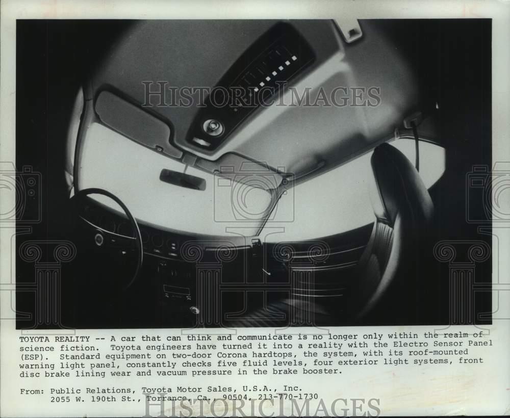 1976 Press Photo Electro Sensor Panel in Toyota Corona - mjt19968