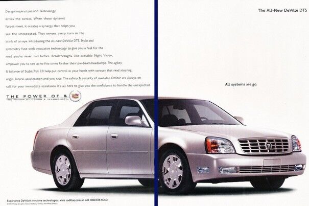 2000 Cadillac Deville DTS Original 2-page Advertisement Print Art Car Ad K40