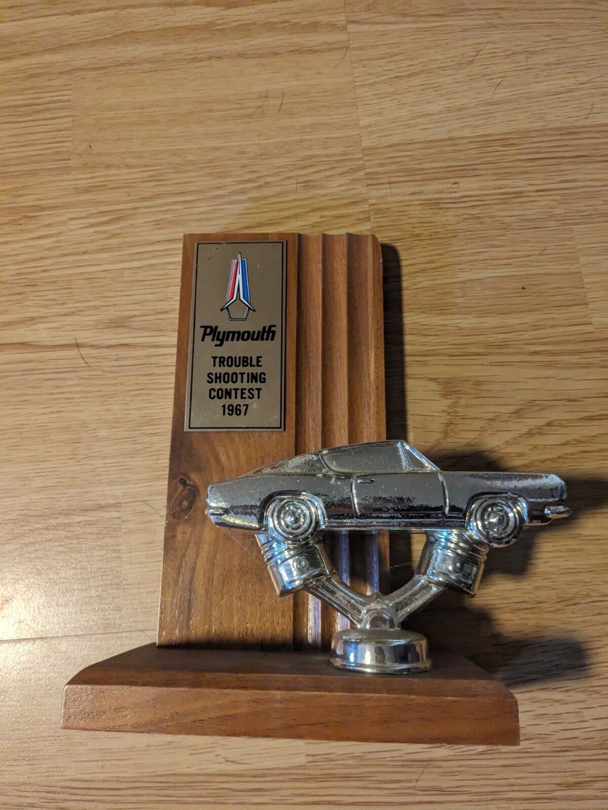 1967 Plymouth Cuda Trouble Shooting Contest Award Trophy Mopar 340 440 Hemi