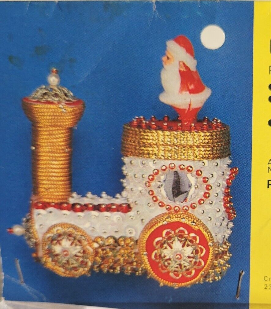 Vintage Christmas Train Holiday Boutique Pin Ornament Kit Train 1970s