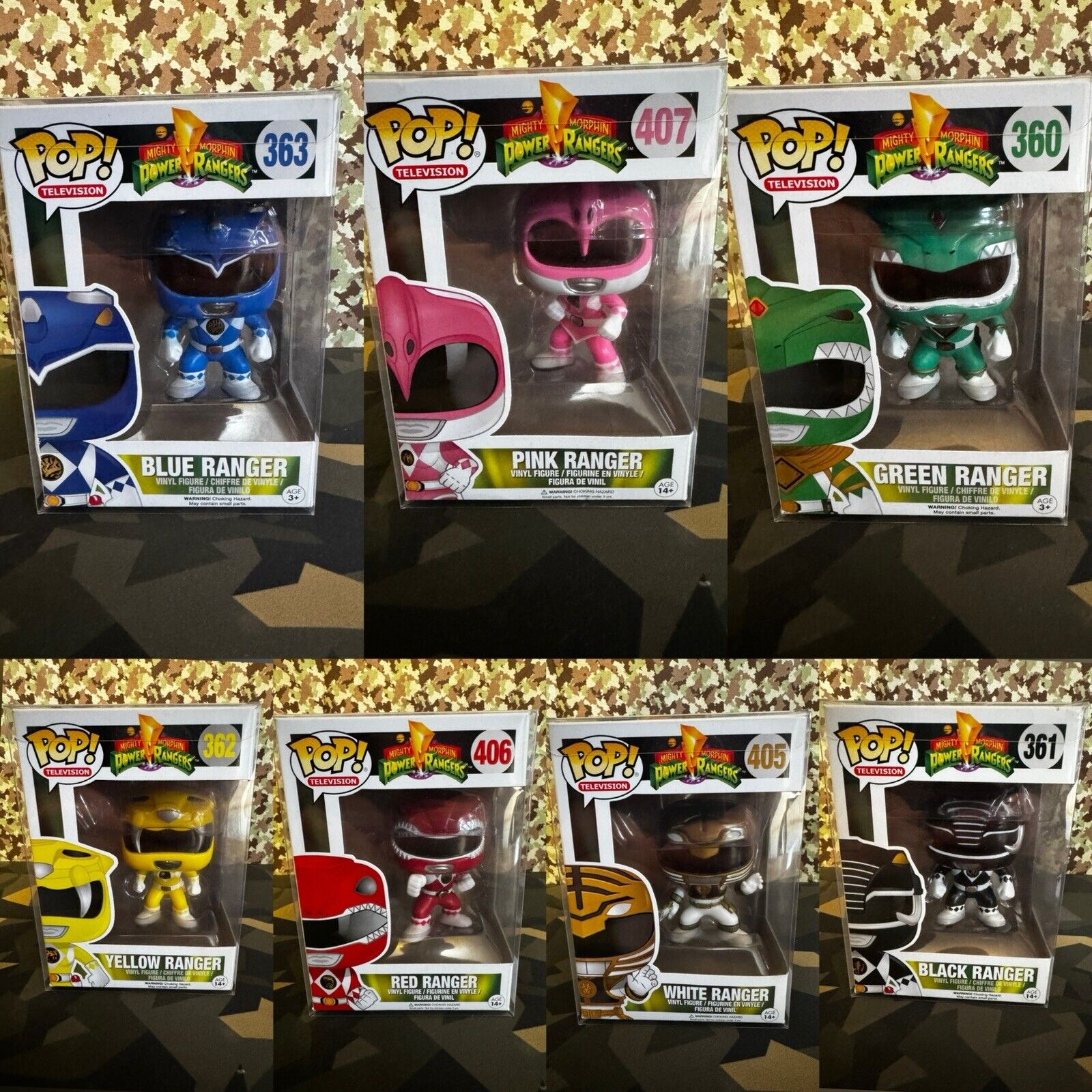 Funko Pop Mighty Morphin Power Rangers Complete Set Lot (7)