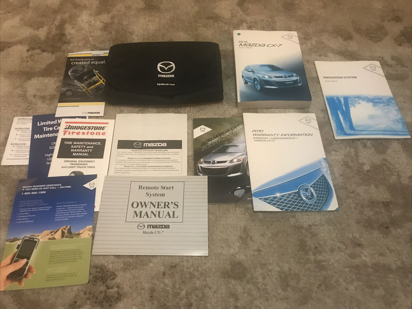 2010 Mazda CX-7 Owners Manual With Case And Navigation OEM 