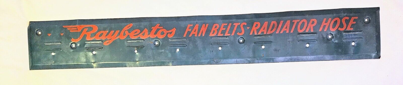 Vintage Raybestos Metal Advertising Sign Fan Belt Radiator Hose Car Repair Shop