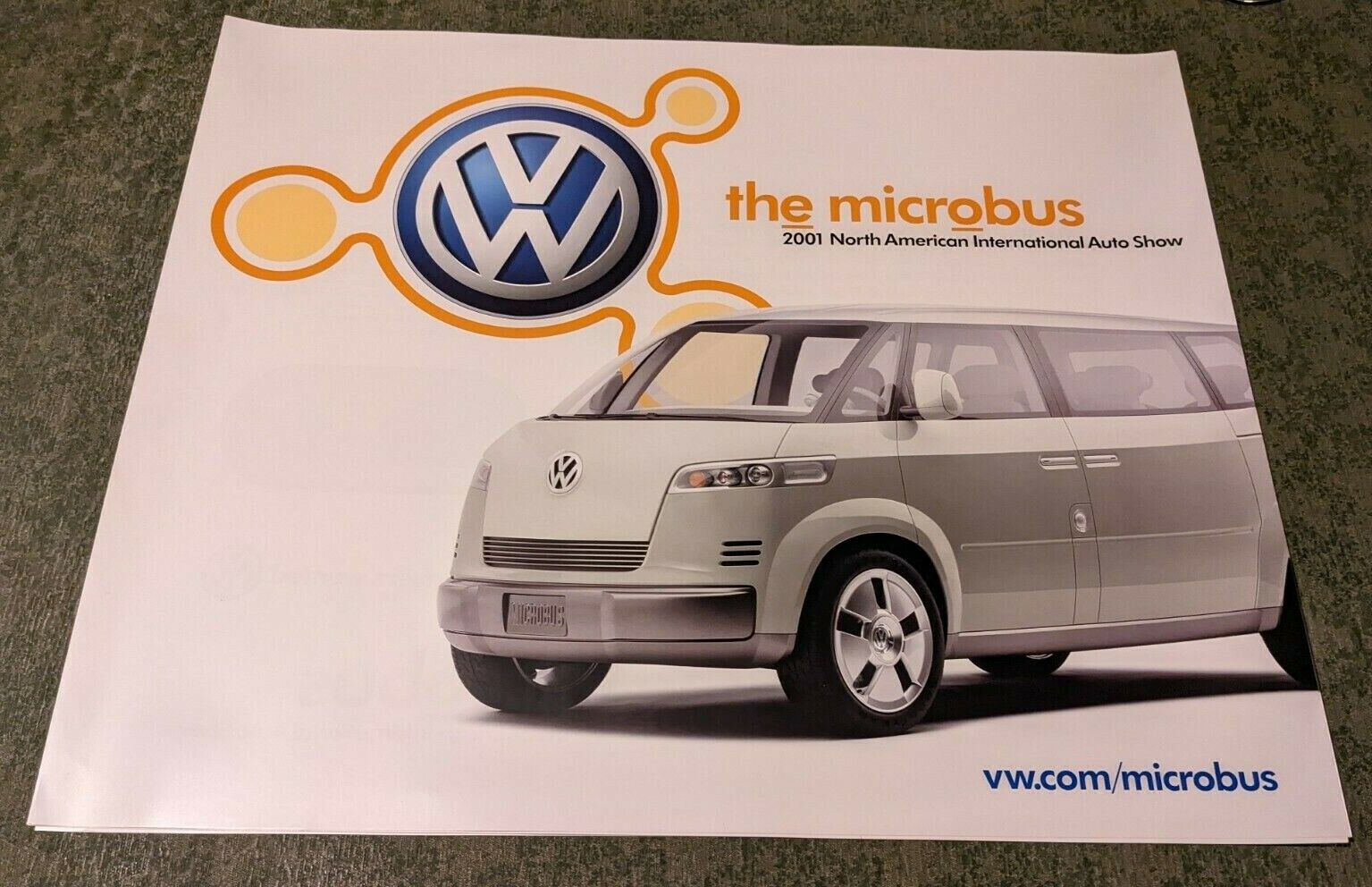 2001 Volkswagen Microbus North American International Auto Show Detroit Poster