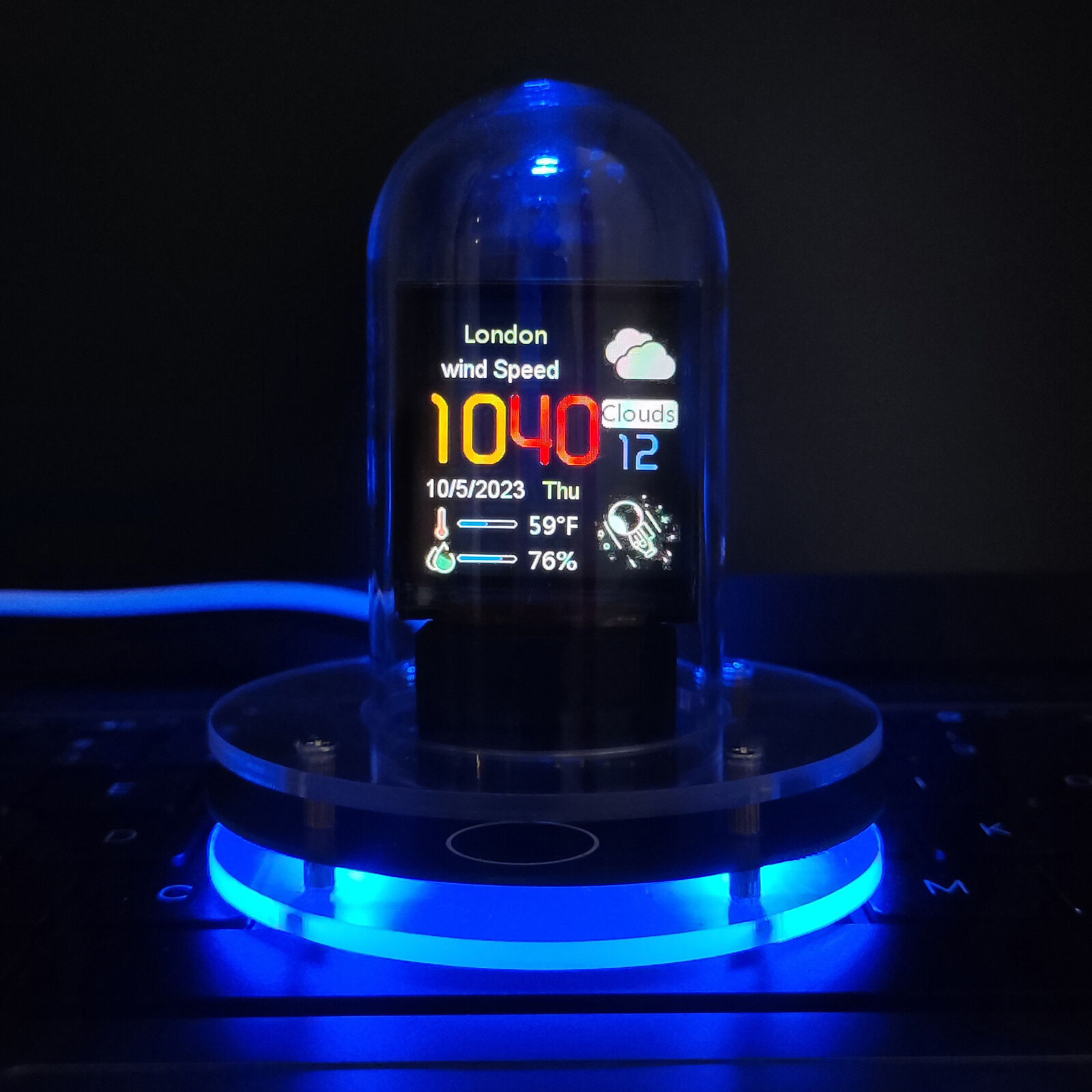 New RGB Nixie Tube Clock Weather Smart WiFi Desktop Decoration
