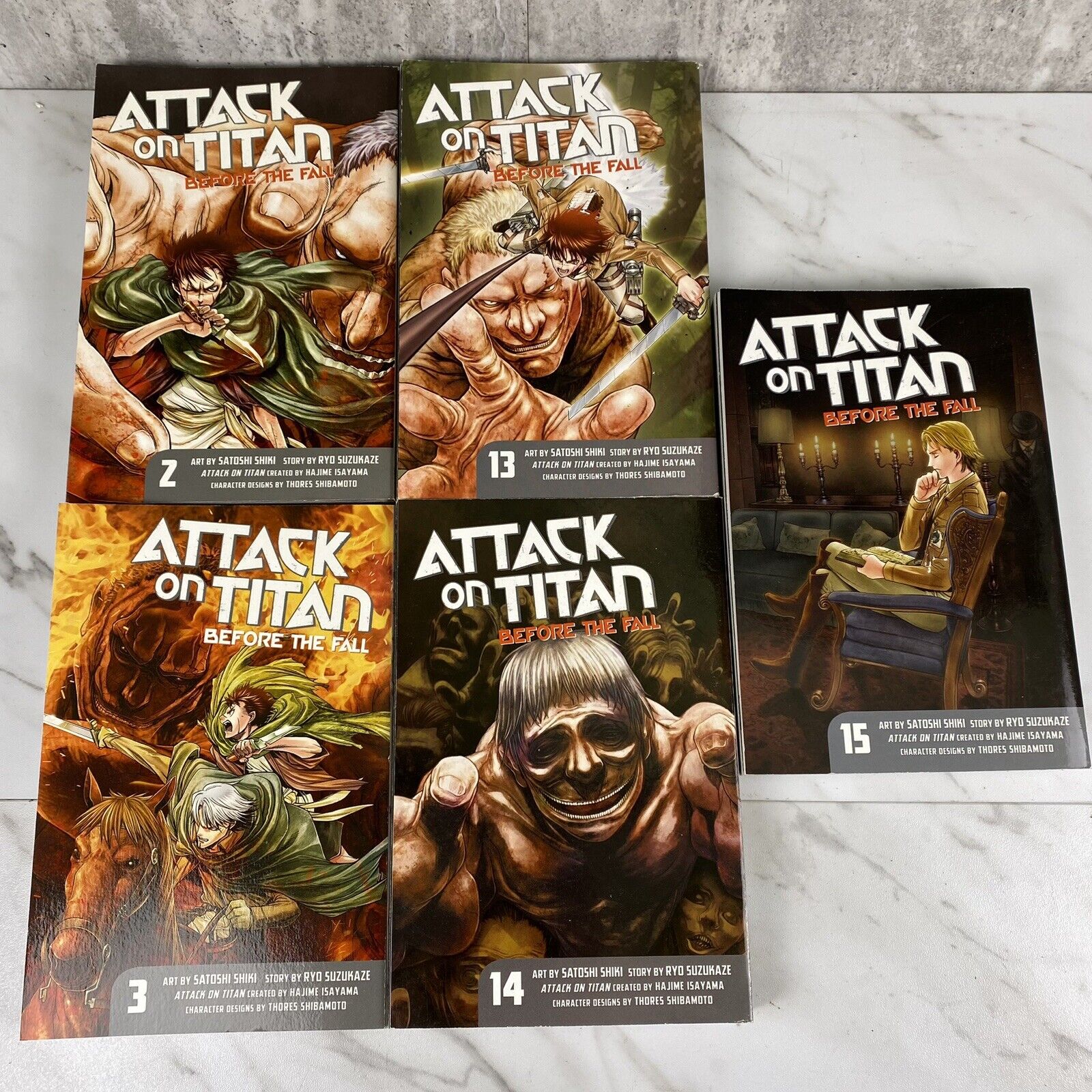 Attack on Titan Series: Books 2 3 13 14 15 Included Paperbacks Nice Manga