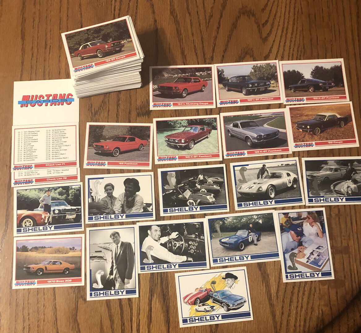 Mustang Cards Series 1 Complete 110 card set & Shelby Collectable Complete Set