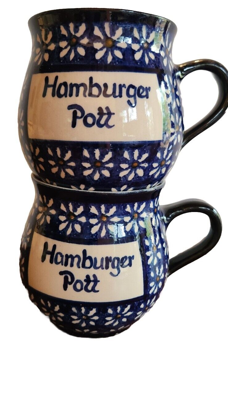 Pair Of GKN “Hamburger Pott” Coffee Mugs Made In Germany