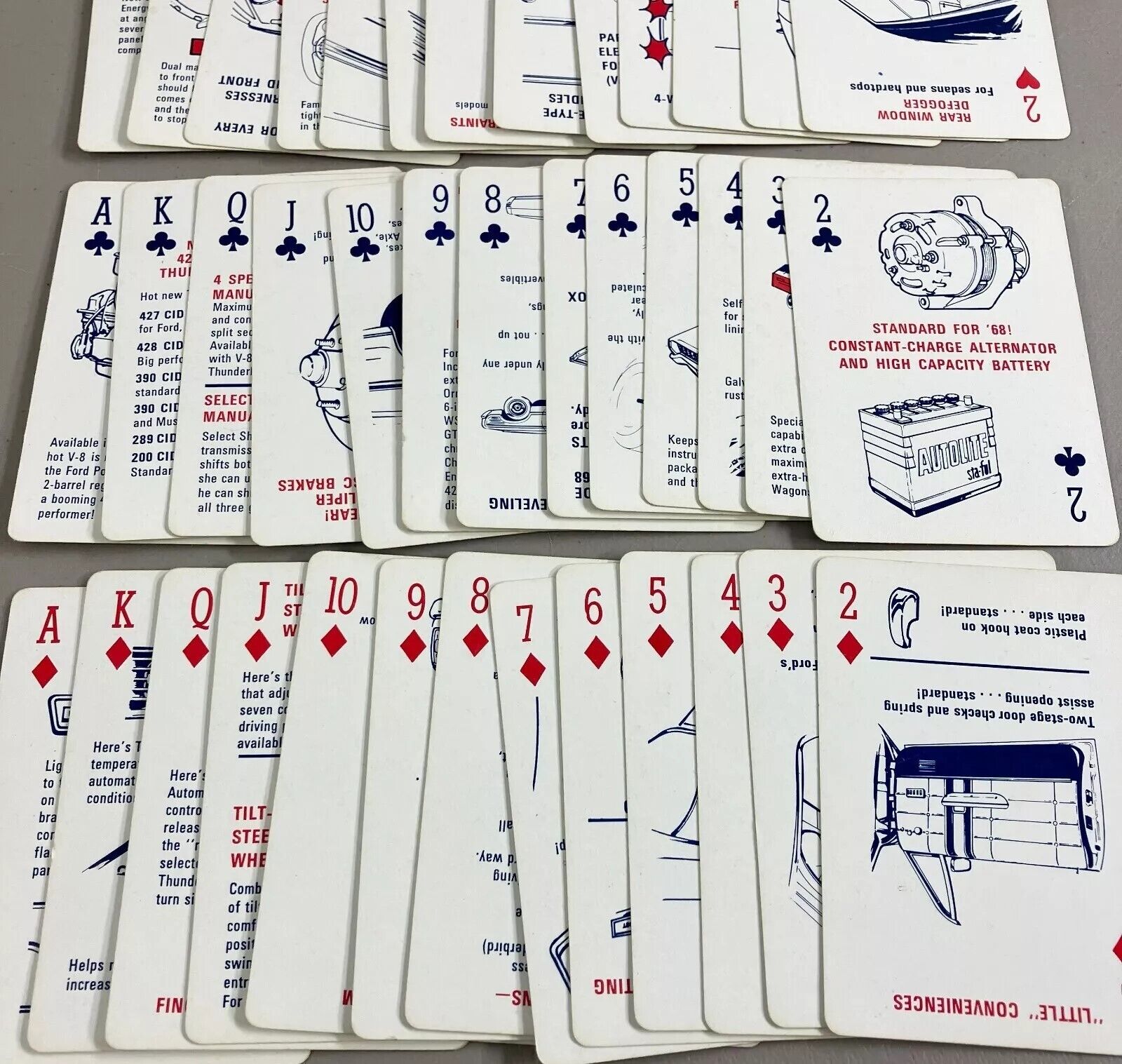 Vintage 1968 Ford Deck Of Playing Cards, Sealed Rare Hard To Find