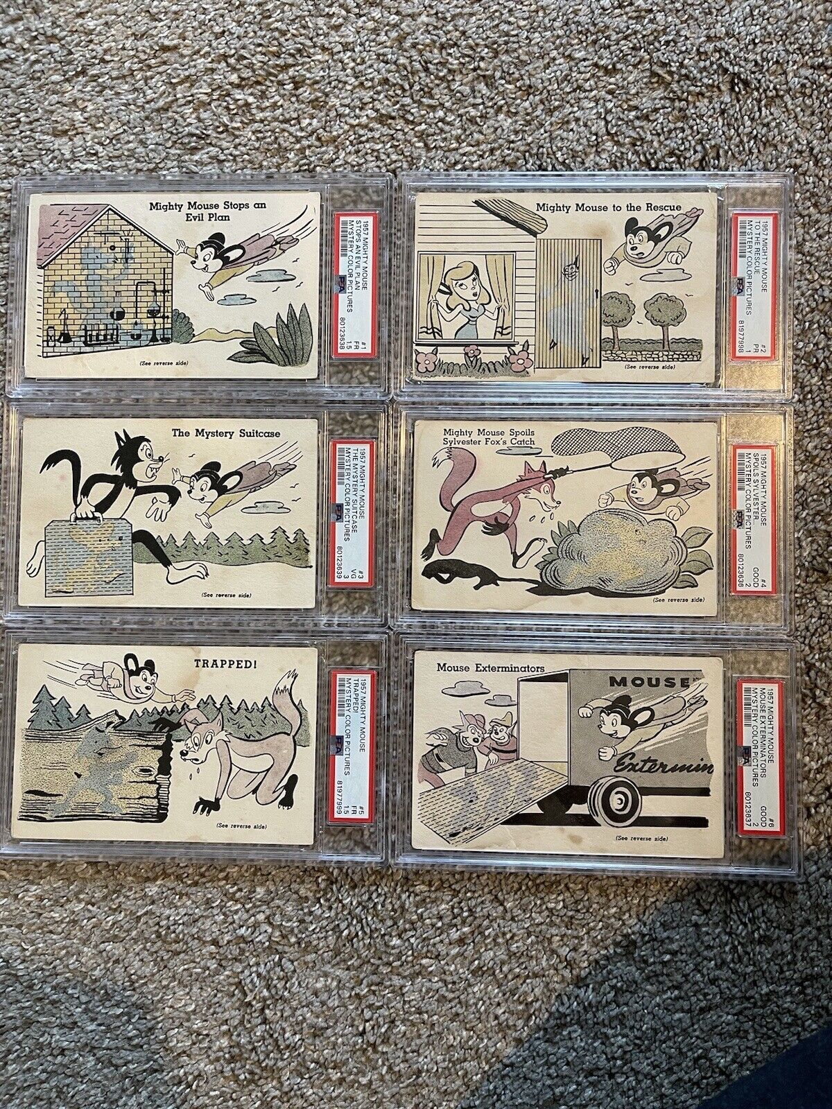 1957 Mighty Mouse Complete Set Psa