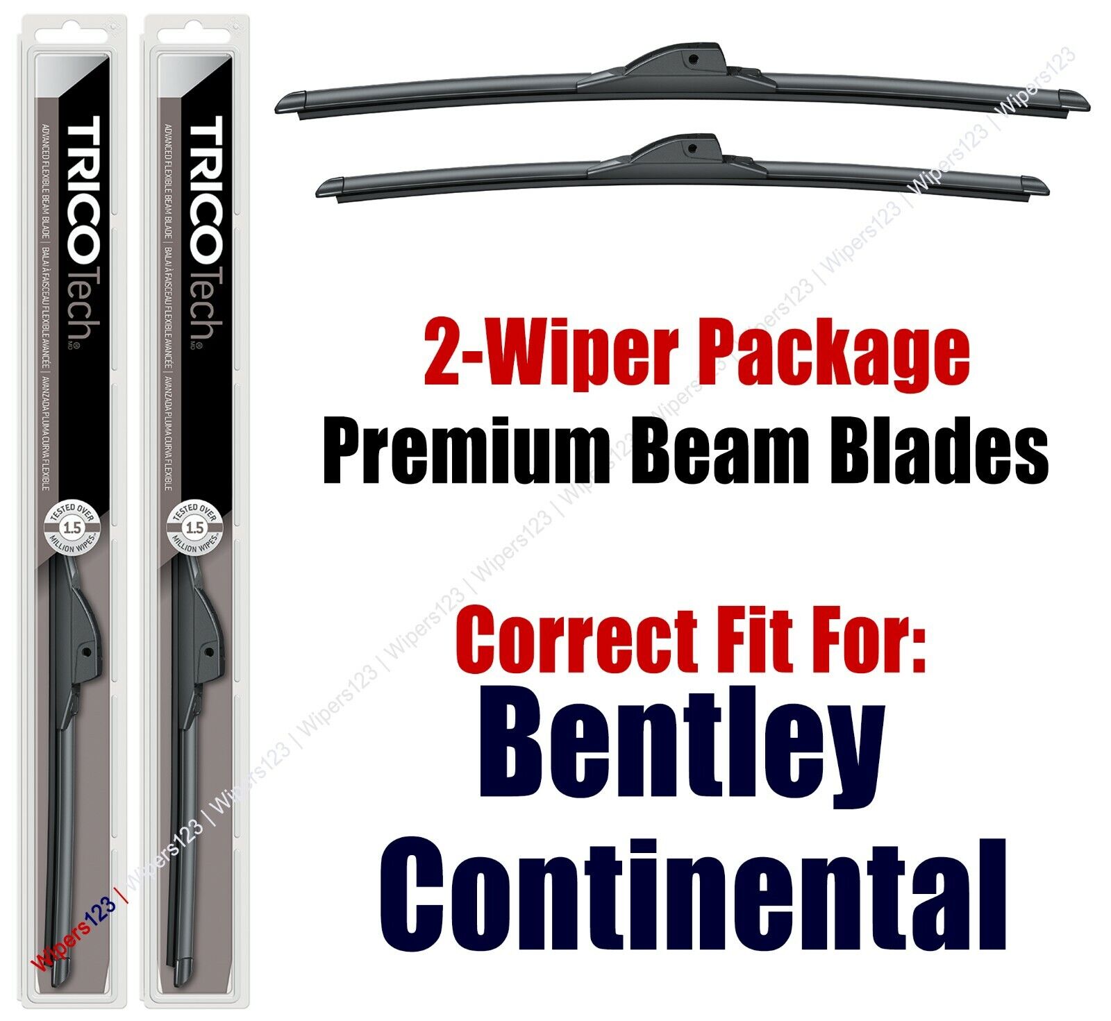 Wipers 2-Pack Premium Wiper Beam - fit 2019+ Bentley Continental 19240/220