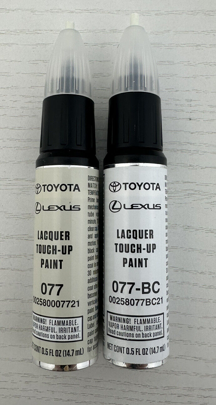 GENUINE TOYOTA STARFIRE PEARL TOUCH-UP PAINT CODE 077 OEM 2 PART KIT NEW