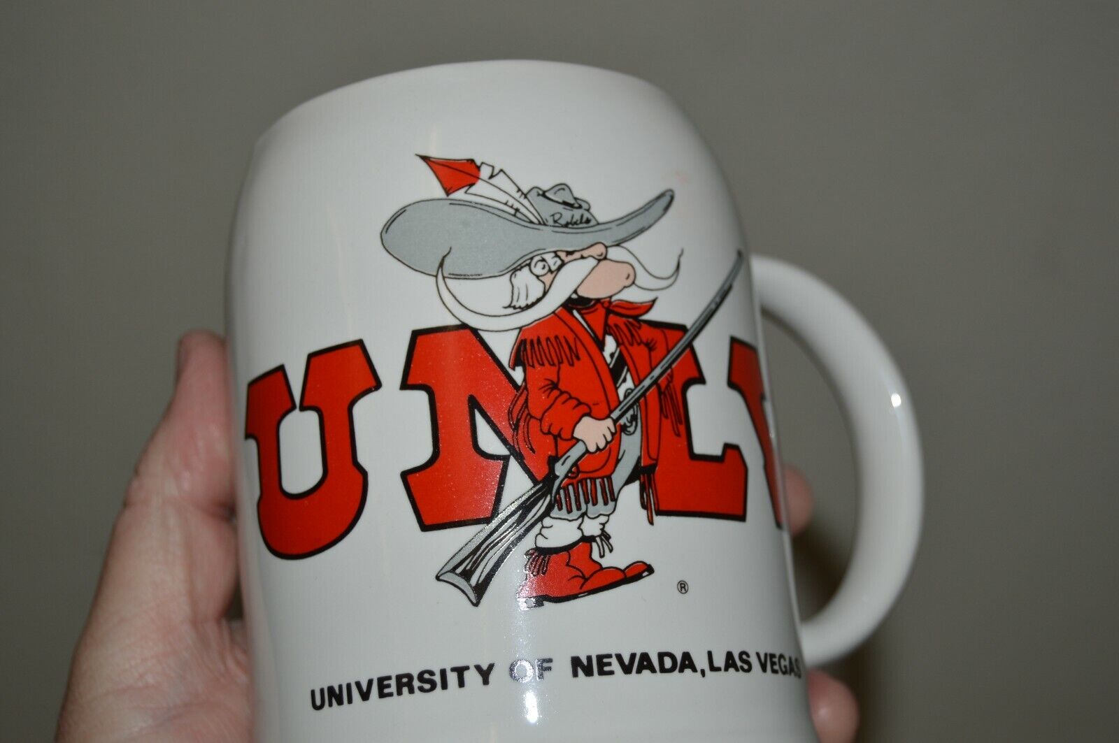 Nice Vintage UNLV University of Las Vegas College Ceramic Beer Stein Mug Rare