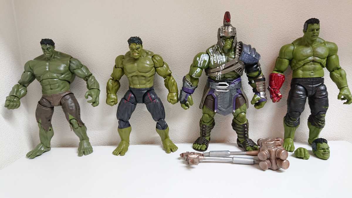 used and Marvel Legend MCU version Hulk 4 types set