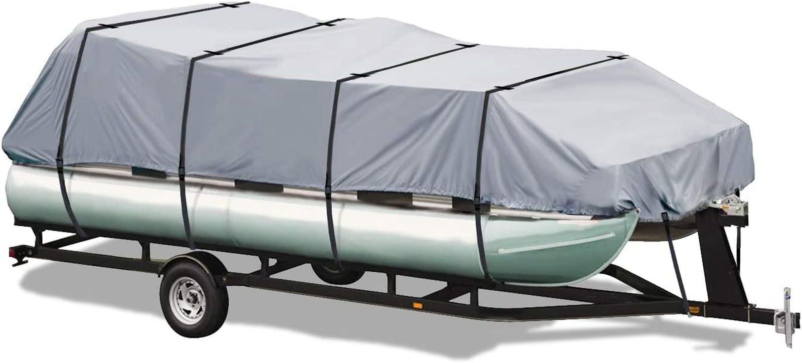Waterproof Pontoon Boat Cover, Heavy Duty 600D Polyester Marine Grade Trailerabl