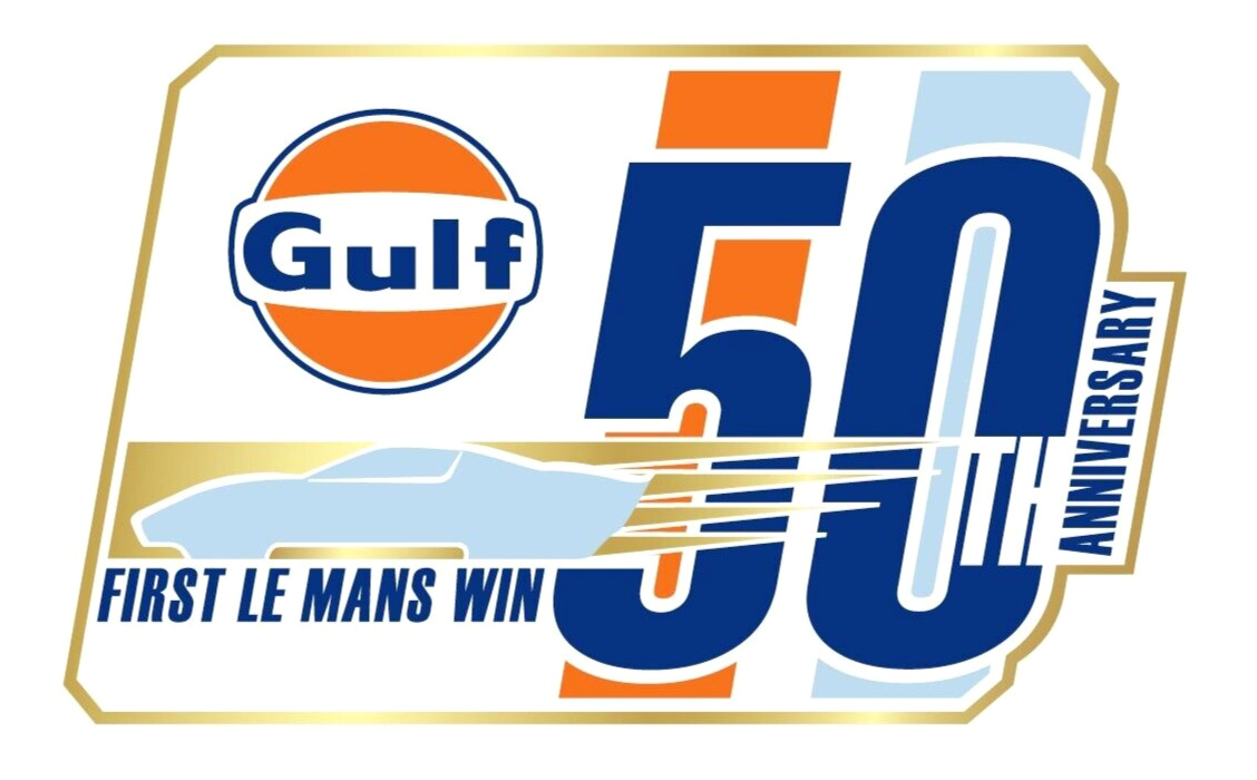 GULF OIL FIRST LE MANS WIN 50th Anniversary RACING DECAL / STICKER