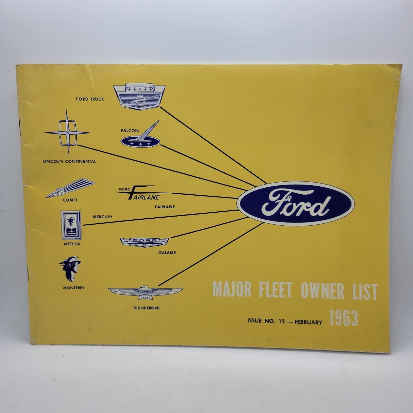 Rare Vintage 1963 Ford Major Fleet Owner List Dealer Booklet Ford Motor Company