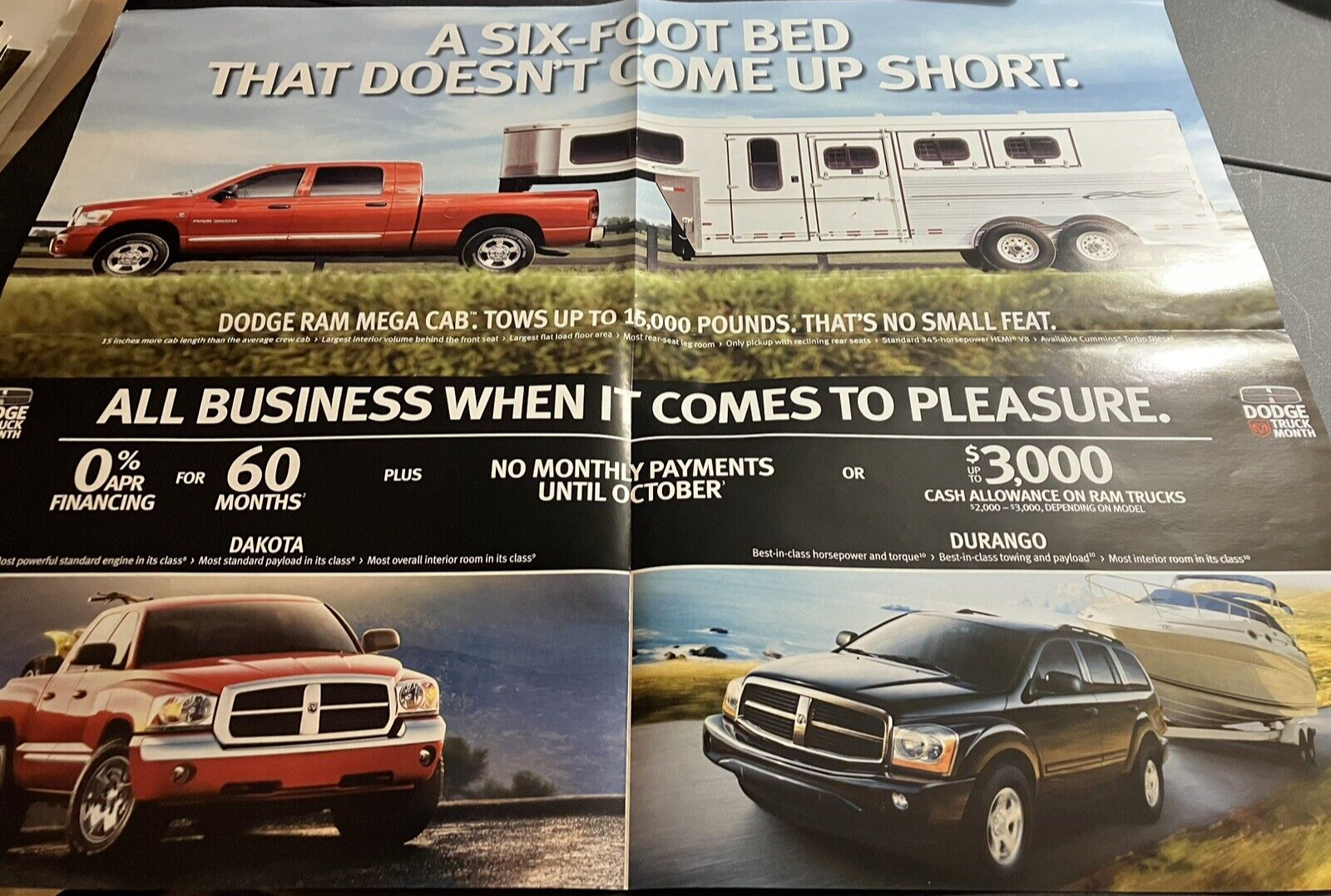2006 Dodge Truck Month - Vintage Car Dealer Sales Brochure / Poster - CLEAN