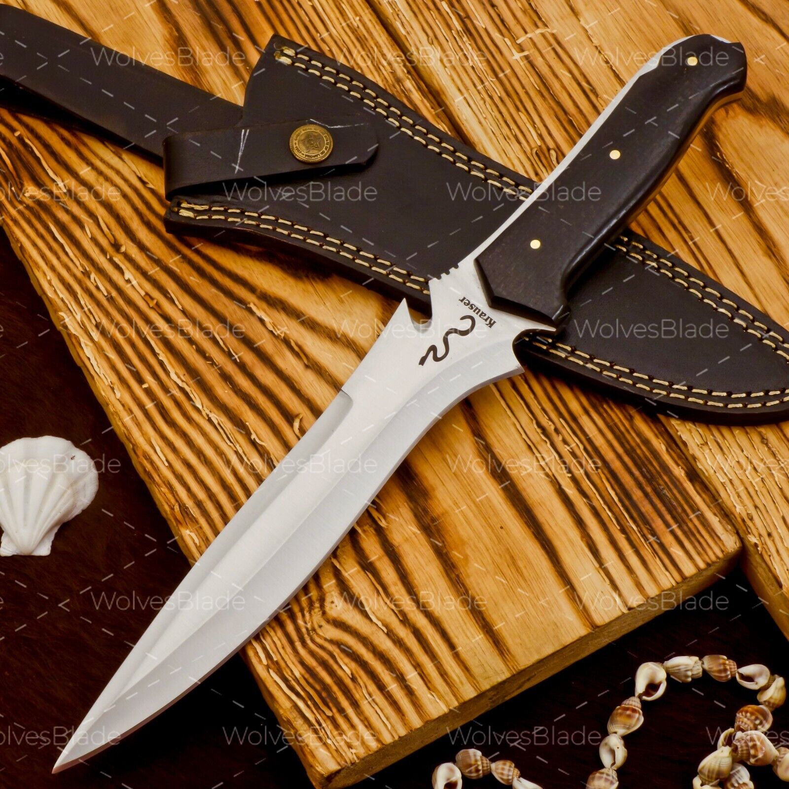 Handmade Leaf Spring Steel RE4 Krauser's Knife,Bowie knife,Tactical Knife