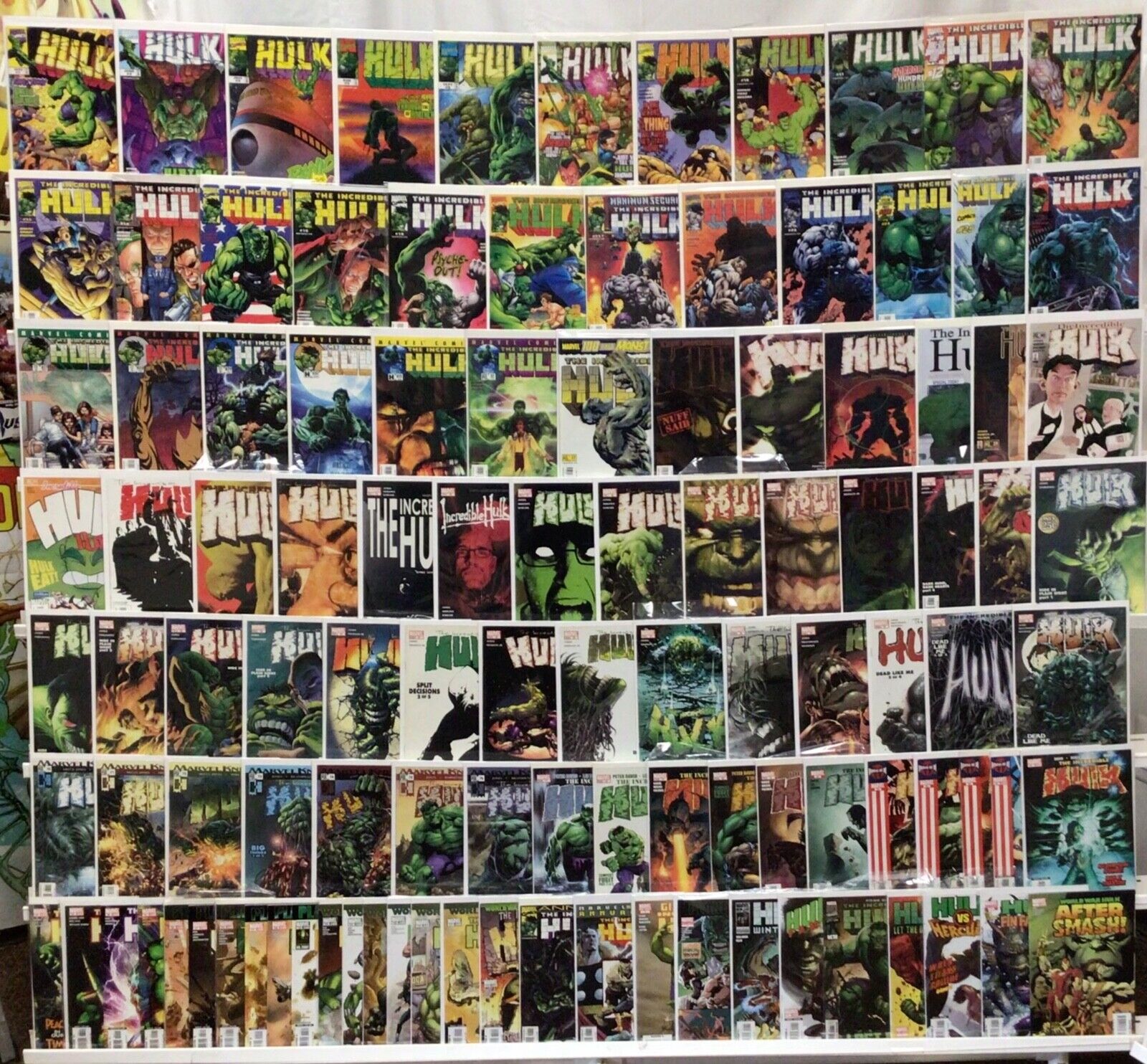 Marvel Comics Hulk Run Lot 2-112 Plus Annual 2000,2001 VF Missing #’s In Bio