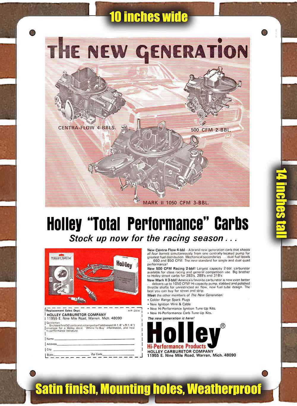 Metal Sign - 1969 Holley Hi-Performance Carburetors- 10x14 inches