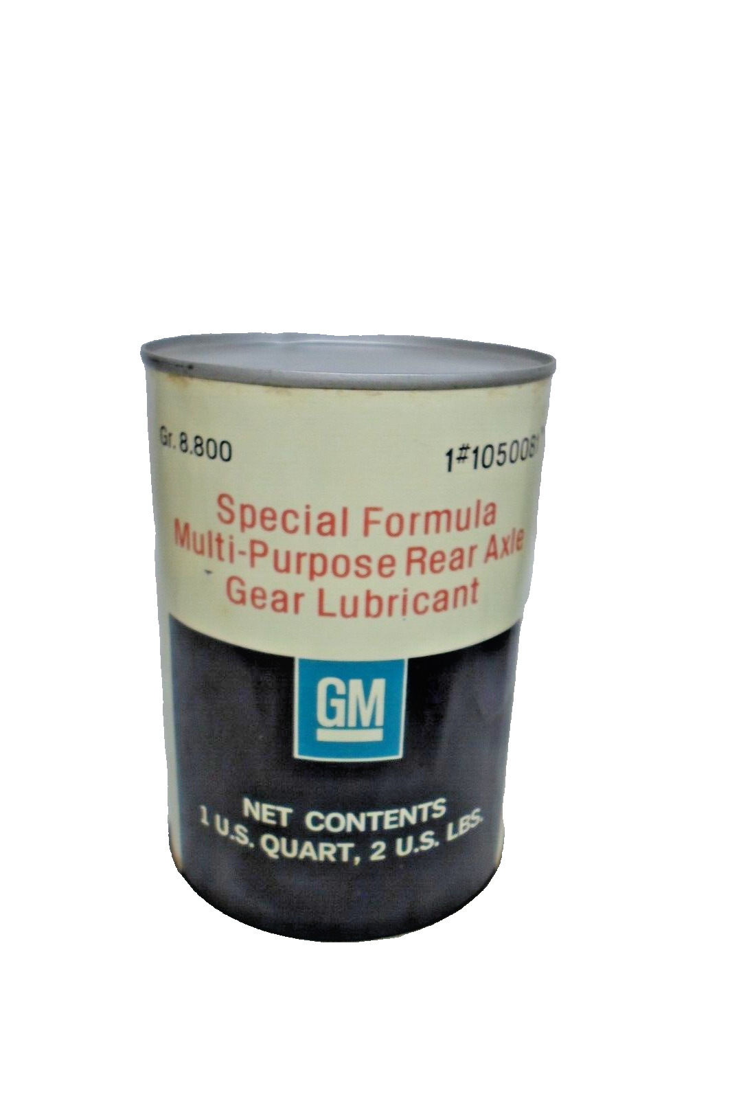 Vintage GM Special Formula Rear Axle Gear Lubricant Quart Oil Paper Can 1050081
