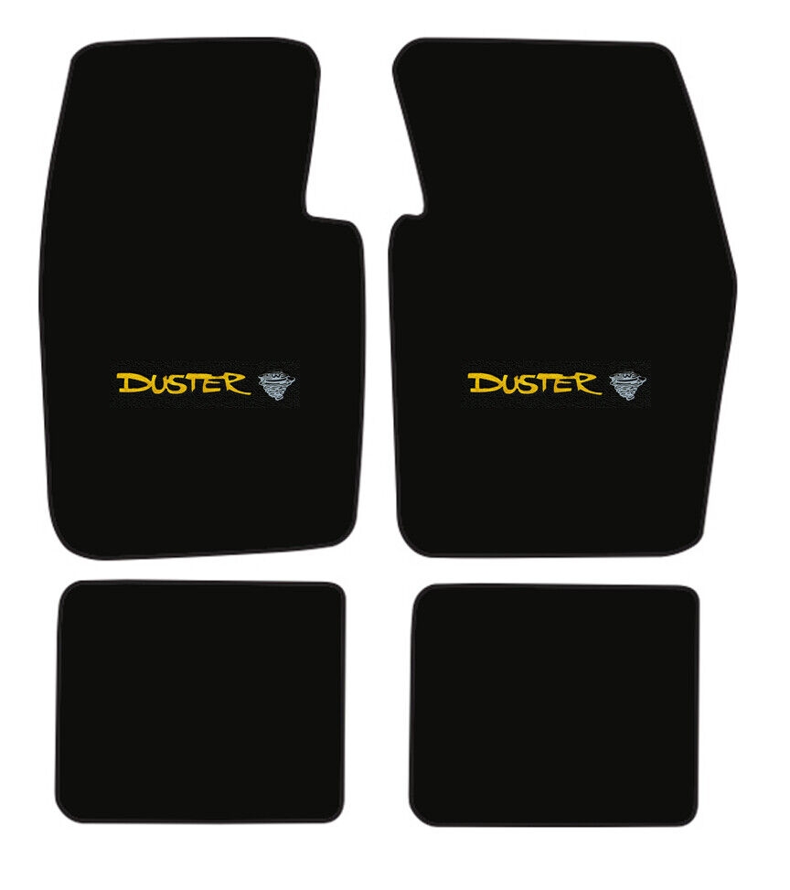 New 1970-1976 Plymouth Duster CARPET Floor Mats w/ Embroidered  Logo 4pc Color