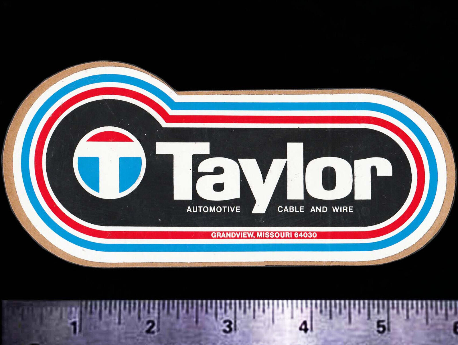 TAYLOR Automotive Cable and Wire - Original Vintage 1970’s Racing Decal/Sticker